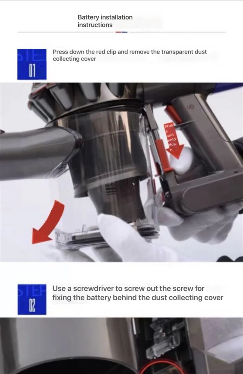 6000mAh suitable for Dyson V6 V7 V8 V10 V11 DC31A DC34B series battery SV03 DC62 SV10 SV11 SV12 SV14 SV15 vacuum cleaner battery H85f1762bde59480a98d6e4be82abeaa6P