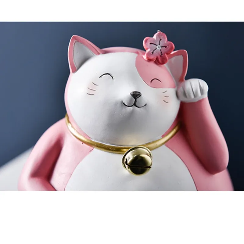 Японский творческий Maneki Neko Статуэтка Фортуна статуя кота Смола ремесло украшения для гостиной дома оформление R3857