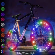 Lumières de roues de vélo LED étanches, bande lumineuse de pneu de vélo, lampe d'avertissement de sécurité pour le cyclisme de nuit, accessoires de vélo