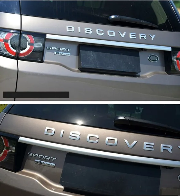 Autocollant Badge Coffre SPORT Pour Land Range Rover - Lettres ABS Rouge Argent, 162x18 Mm