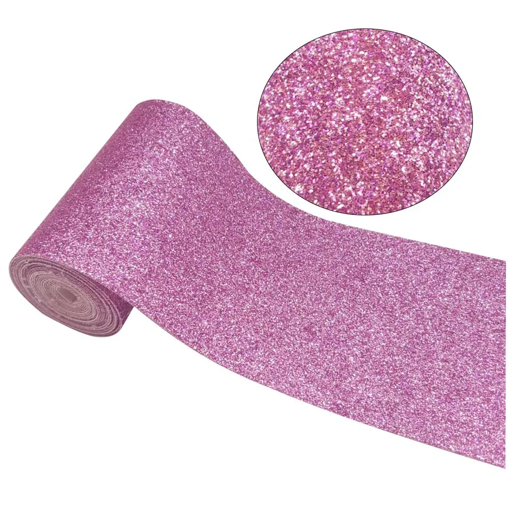 light purple Qibumy 75 мм Блестящая лента для рукоделия, блестящая золотая лента для рукоделия, Рождественский бант, подарочная упаковка, аксессуары, подарочная лента ручной работы 2y - Цвет: light purple