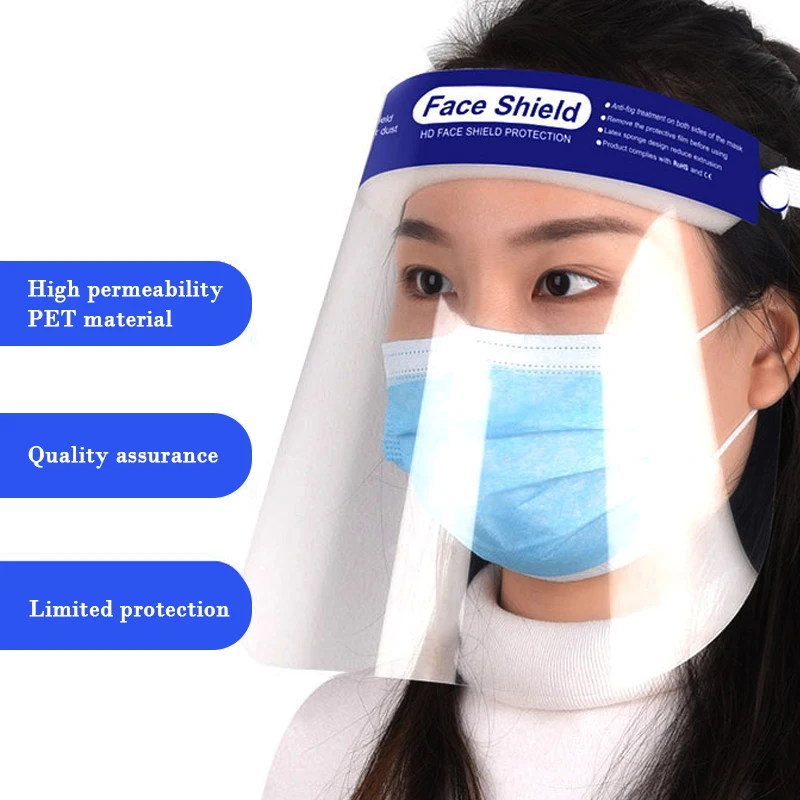 

2/6/10pcs Anti-spitting Fluid Resistant Mask Protective Face Mask Transparent Dust-proof Anti-fog Mask Visor Protection Splash