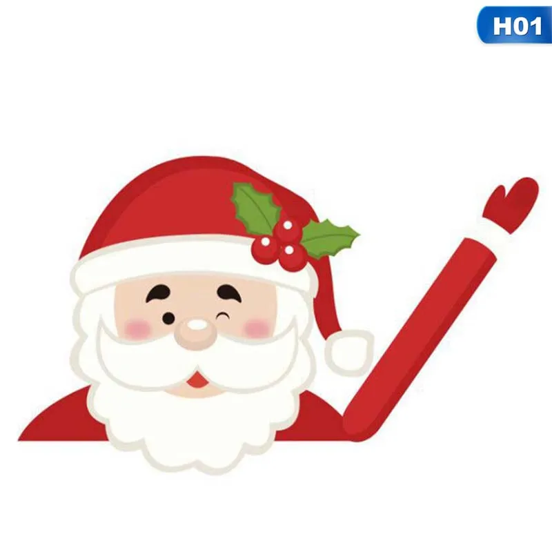 Рождественский развевающийся Санта-Клаус, снеговик, стикер для автомобиля, украшение на заднее стекло, наклейка на стеклоочиститель, Рождественская наклейка s, Стайлинг автомобиля