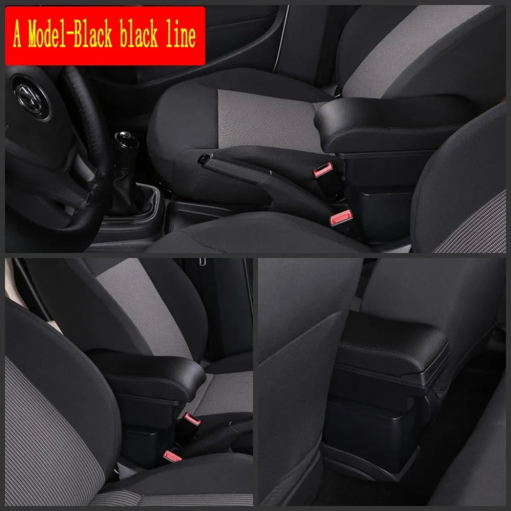 For Toyota Yaris Vitz Armrest Box Arm Elbow Rest Center Console Storage Case Modification Accessories with Cup Holder USB Port