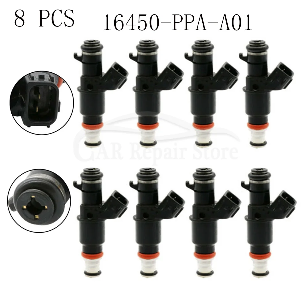 High Quality 8 PCS 16450 PPA A01 Fuel Injectors Nozzel For 2002 2005 Honda CRV CR V Civic 2.0L 2