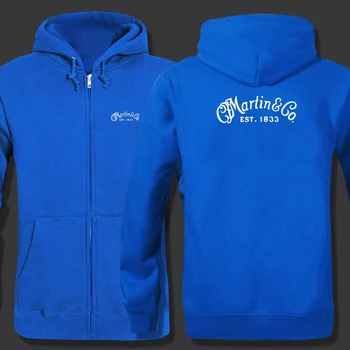 

Martin Guitar Martin & Co.1833 logo zipper Hooded Sweatshirt Winter Sweatshirts Zipper Jacket Cotton Coat Fashion Hoodie