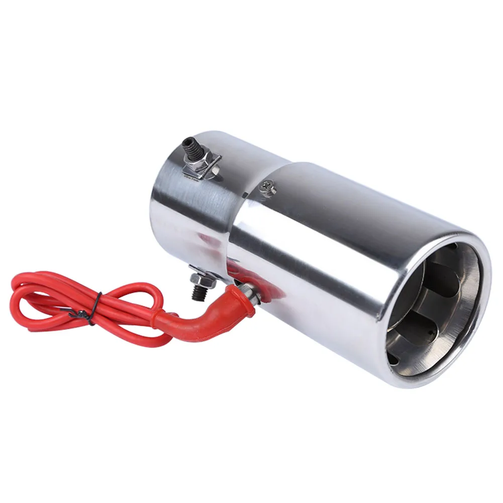 

Direct Fit Stainless Steel Exhaust Pipe Led Modification Universal Muffler Tip Flaming Light Replacement Stylish Car Auto