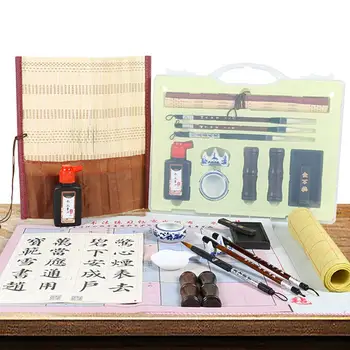 

Chinese Calligraphy Writing Brushes Ink Stick Holder Set Training Learning Tool
