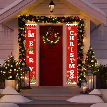 QIFU крыльцо знак Счастливого Рождества украшения для дома наружное Рождественское украшение двери Рождество баннер настенные вешалки Рождественский Декор