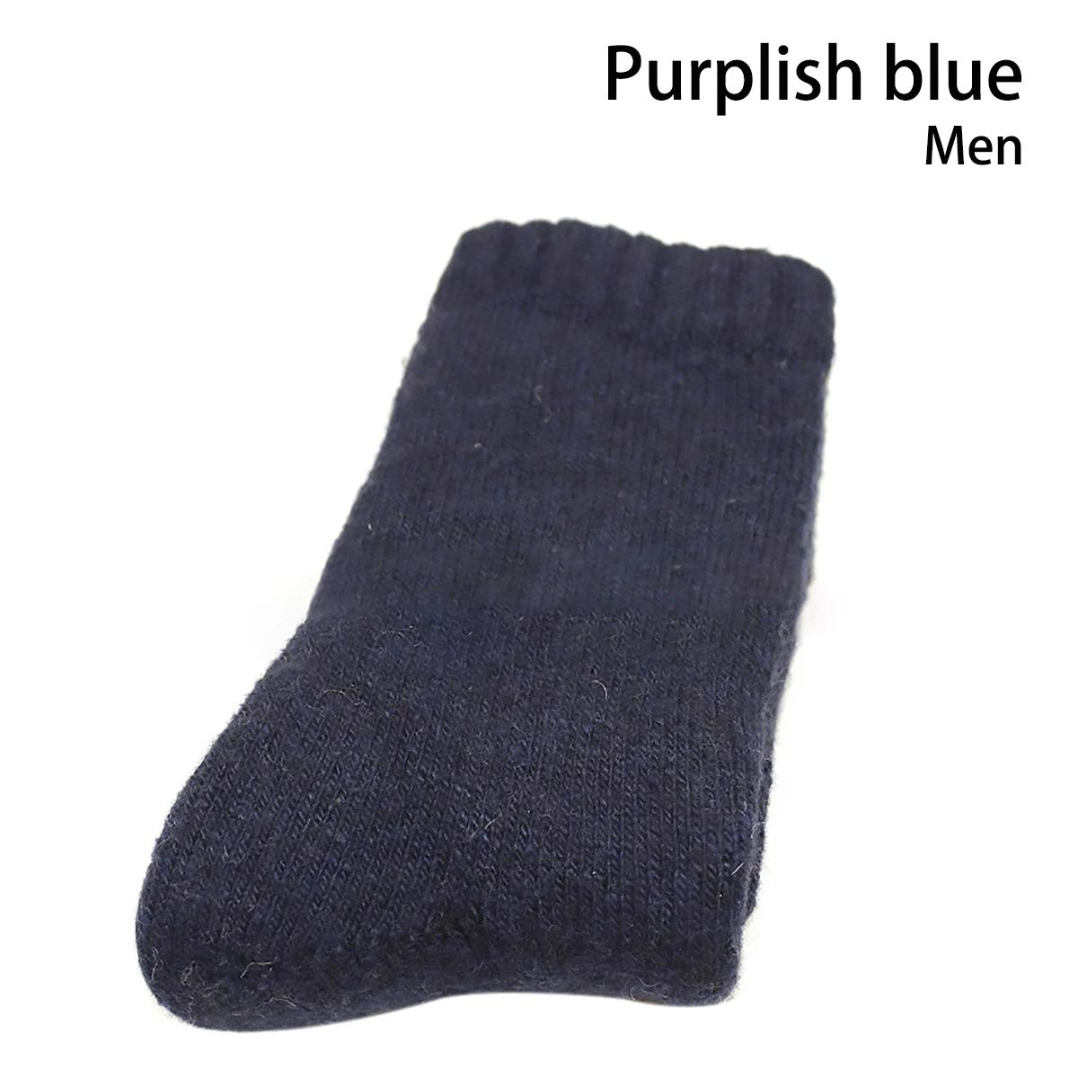 men purplish bule Супер Толстые мужские зимние теплые носки одноцветные шерстяные носки из кроличьей шерсти теплые хлопковые женские и мужские носки унисекс - Цвет: men purplish bule