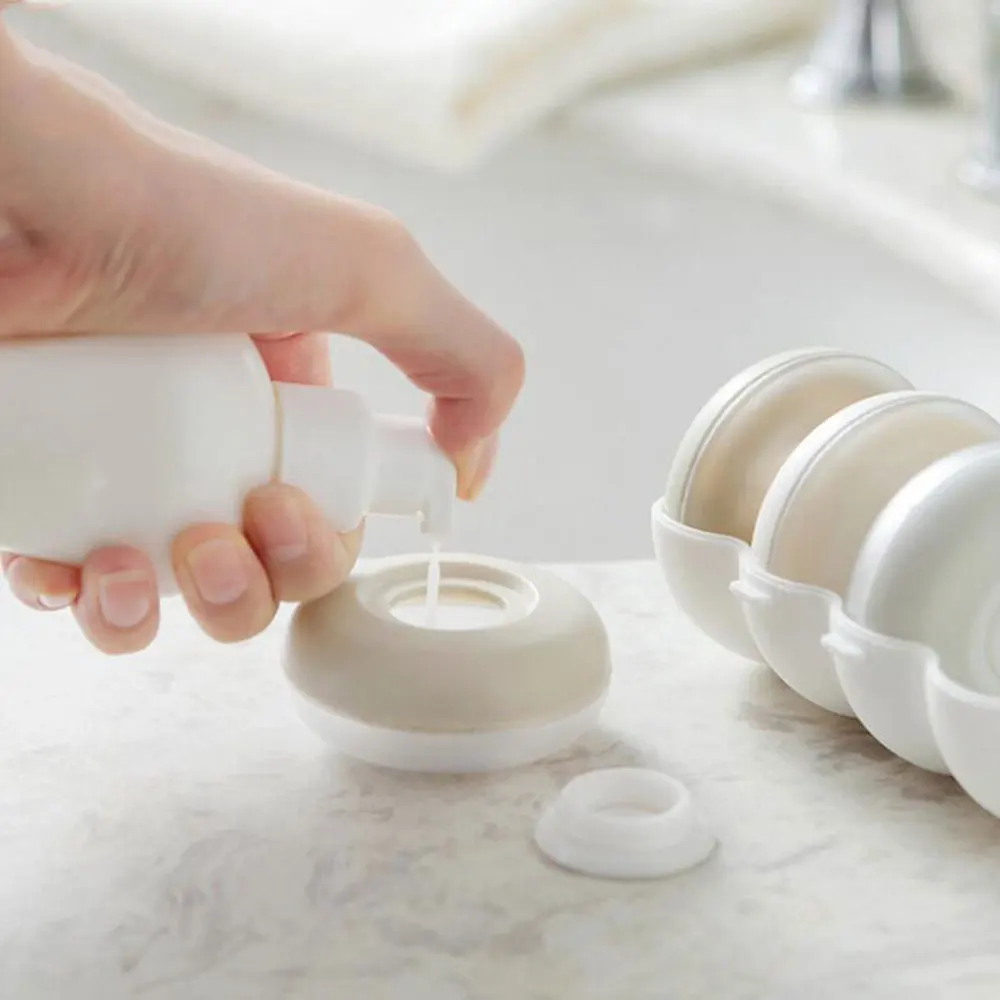 Convenient Cosmetic Box Cases 4pcs/Set Shampoo Lotion Storage Boxes Travel Toiletries White Bottling Female Holder Organizer