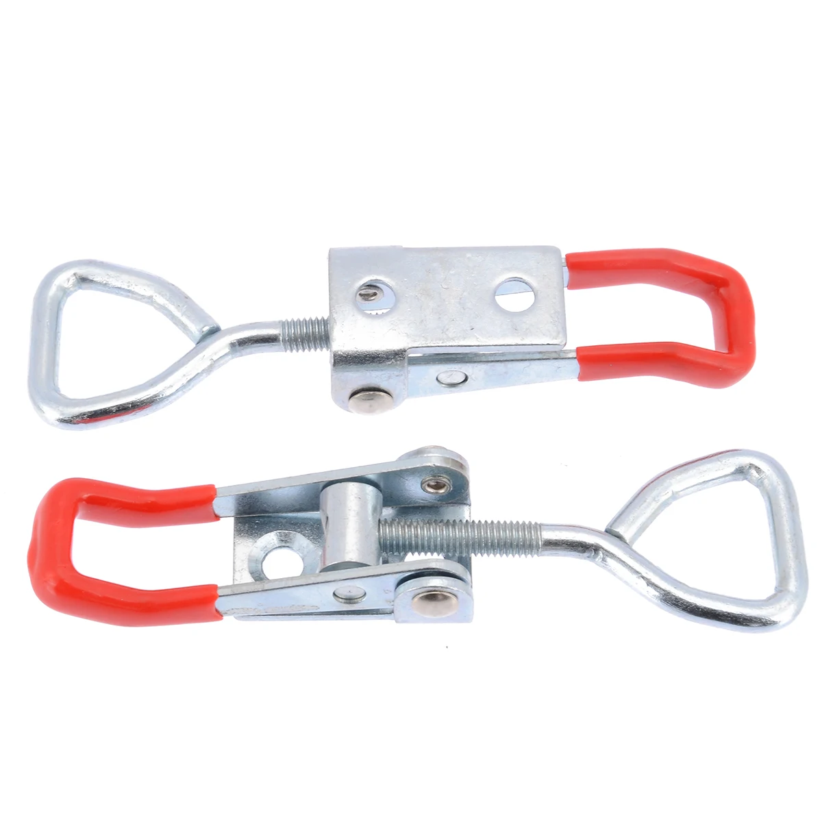 4Pcs Adjustable Cabinet Boxes Lever Handle Clamp Silver Tool For Office Home Shop Toggle Latch Catches Lock Hasps