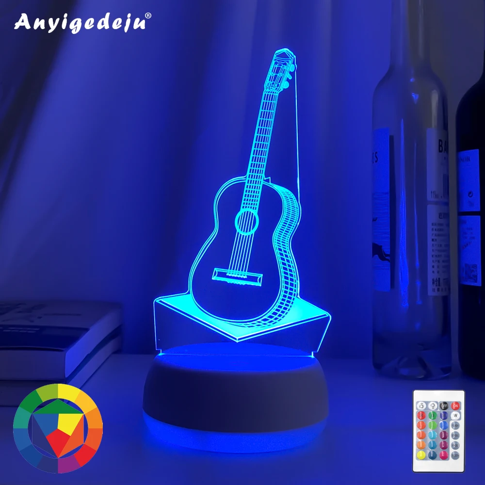 

Fashion 3d Illusion Baby Night Light Musical Note Hologram Nightlight Led Touch Sensor Colorful Usb Battery Powered Bedside Lamp
