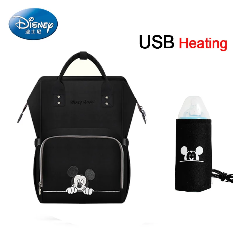 B134 Сумка для подгузников disney, рюкзак, USB бутылочка, изоляционные сумки, Минни, Микки, большая емкость, для путешествий, Оксфорд, для кормления ребенка, Мумия, сумочка - Цвет: B134