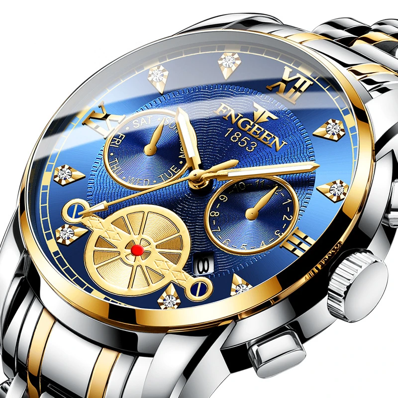 

Fashion Stainless Steel Luxury Waterproof Watches for Men Calendar Quartz Watches Casual Men's Watch Clock Relogio Masculino