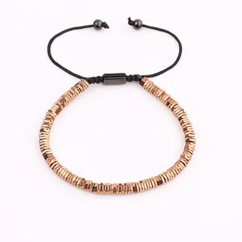 2020 New Design Men Women Jewelry Gift Cute Bracelet Hematite Beads Handmade Macrame Bracelet Men Lady