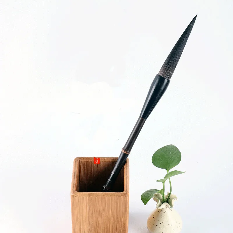 Chinese Traditional Calligraphy Pen Brush Cursive Script Practice Bear Hair Hopper-shaped Writing Painting Brush Craft Supply