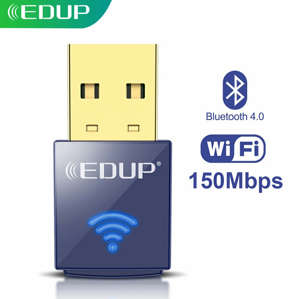 Edup 150M Usb Wifi Bluetooth Adapter 2.4Ghz Wireless Mini Wifi External Receiver Wi-Fi Usb Ethernet Network Card For Pc/Laptop