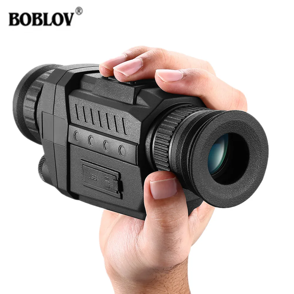 BOBLOV HD цифровой Монокуляр ночного видения 5x40 Инфракрасная камера 720P