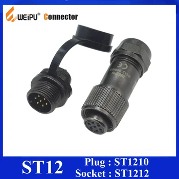

Original Weipu Connector ST12 IP67 2 3 4 5 6 7 9 Pin Female Cable Male Front Mount Socket IP67 Waterptoof Metal Connector