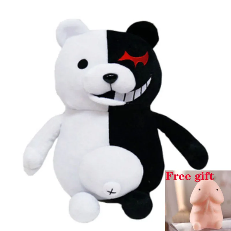 Dangan Ronpa Super Danganronpa 2 Monokuma черный и белый медведь плюшевые игрушки мягкие чучело куклы подарок на день рождения для детей - Цвет: 25cm Monokuma