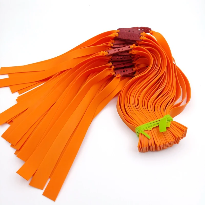 

10pcs/lot Outdoor HUnting Slingshot Elastic Flat Rubber Band Hunting Latex Catapult Kit Set Slingshot Resilient Tube Slingshot