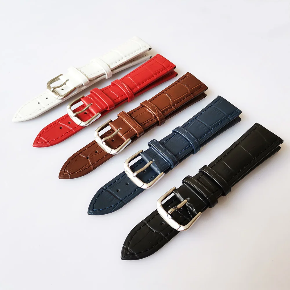 

Universal Leather Watchbands Pin buckle Watch Band Strap 12/14/16/18/19/20/21/22/24 mm Wrist Belt Bracelet Replacement Strap