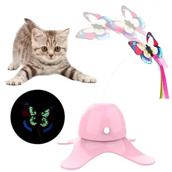 

Electric Cat Toys Funny Exercise Interactive Toy Electric Rotating Kitten Toys With Butterfly Playing Interactive Pet Toy 30E