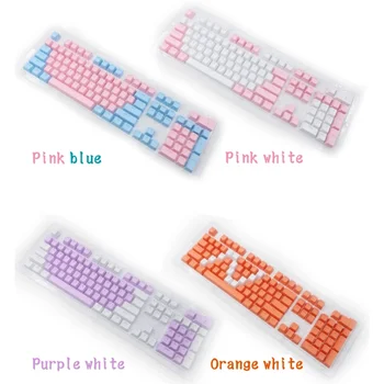 

EAGIACME 104pcs DIY ABS Keycap With Transparent Letter RGB Backlit For Mechanical Keyboard MX Switch OEM Height 9 Color Optional
