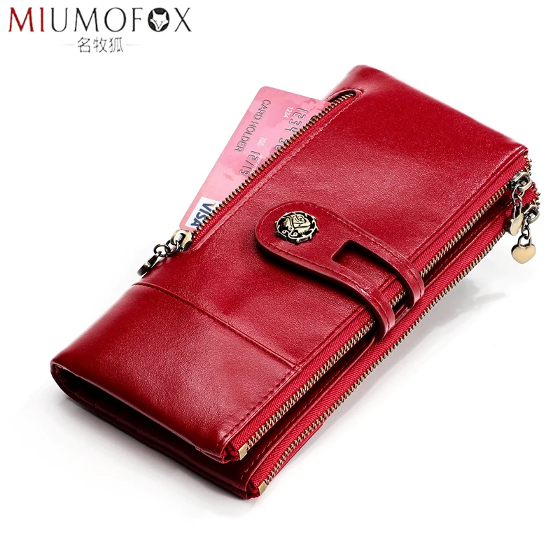 Women's Wallet Genuine Leather Female Clutch Long Wallet Womens Wallets and Purses Vintage Portomonee Money Bag Coin Purse Rfid Women's Wallet Genuine Leather Female Clutch Long Wallet Womens Wallets and Purses Vintage Portomonee Money Bag Coin Purse Rfid