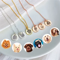 Custom Dog Portrait Necklace - Personalized Gift for Dog Moms and Pet Lovers (1 pendant 20mm)