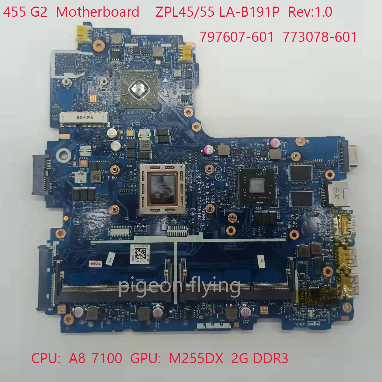 Материнская плата ZPL45/55 LA-B191P 455-797607 601-773078 для ноутбука HP ProBook 601 G2 | Компьютеры и