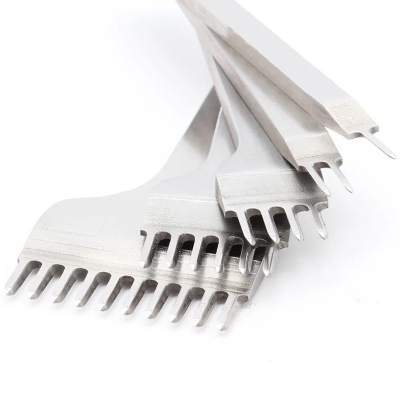 5 шт, 4 мм, 1/2/4/6/10 DIY ручной зубец долото предварительно строчкой Leathercraft DIY удар, набор ручных инструментов