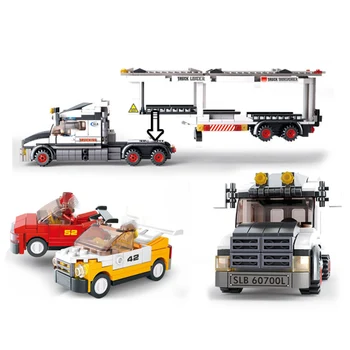 

B0339 Technic racing car Sports car City track Transport vehicle Figure Building Blocks Cars Toy For Children Gift 638PCS