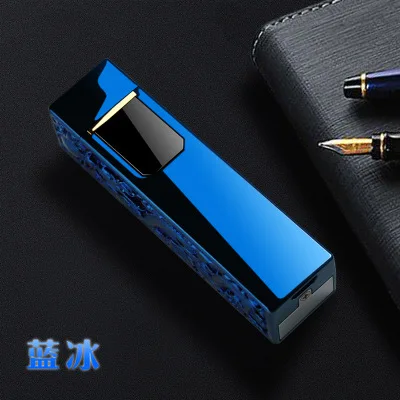 with box Вырезка искусство USB Зажигалка водонепроницаемый перезаряжаемый камуфляж плазменная Зажигалка для наружного кемпинга спорта сигарета курительная зажигалка - Цвет: with box