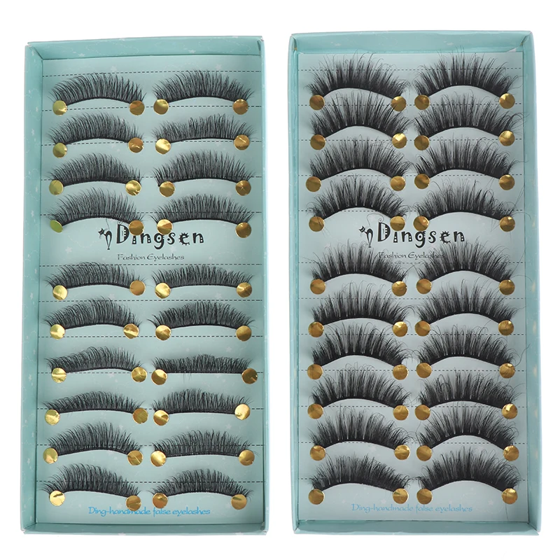 

10 Pairs Multilayer Soft Eyelash Extension 3D Natural Hair False Eyelashes Eye Makeup Thick Lashes Strip Makeup Tools