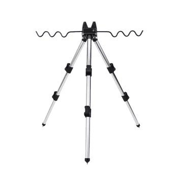 

62Cm Outdoor Fishing Telescopic Triple-Cornered Bracket Aluminum Alloy 7 Slot Fishing Rod Bracket Sea Fishing Rod Support Frame