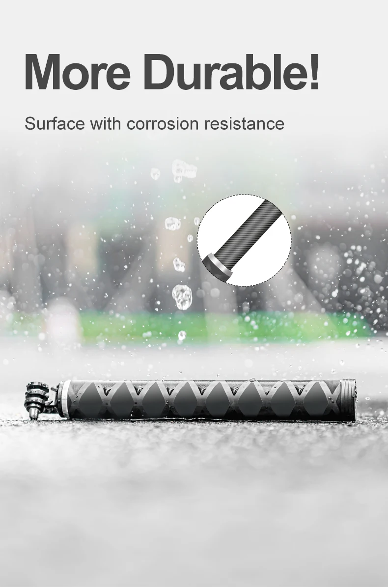 TELESIN 35inch Carbon Fiber Lightest Selfie Stick+ Aluminium Alloy Tripod For GoPro Hero 5 6 7 8 For Osmo Action Camera Acc