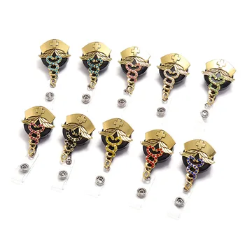 

Newest Alloy Fashion Snake with Diamond Retractable Badge Reel Nurse Doctor Exhibition ID Card Clips Badge Holder Stationery