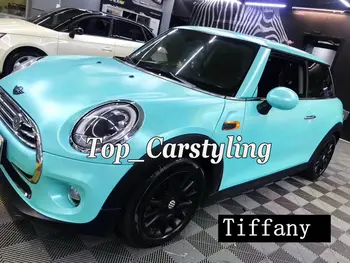 

Tiffany Pearl Satin chrome metallic Vinyl Car Wrap Film For Vehicle Covering With Air Release size 1.52x18m