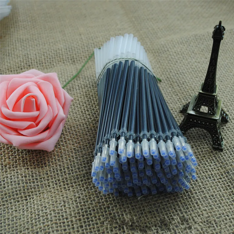 

50PCS Neutral Refill Black Blue Red Ballpoint Pen 0.5mm Water Refill Canned Bullet Refill Student Writing Stationery