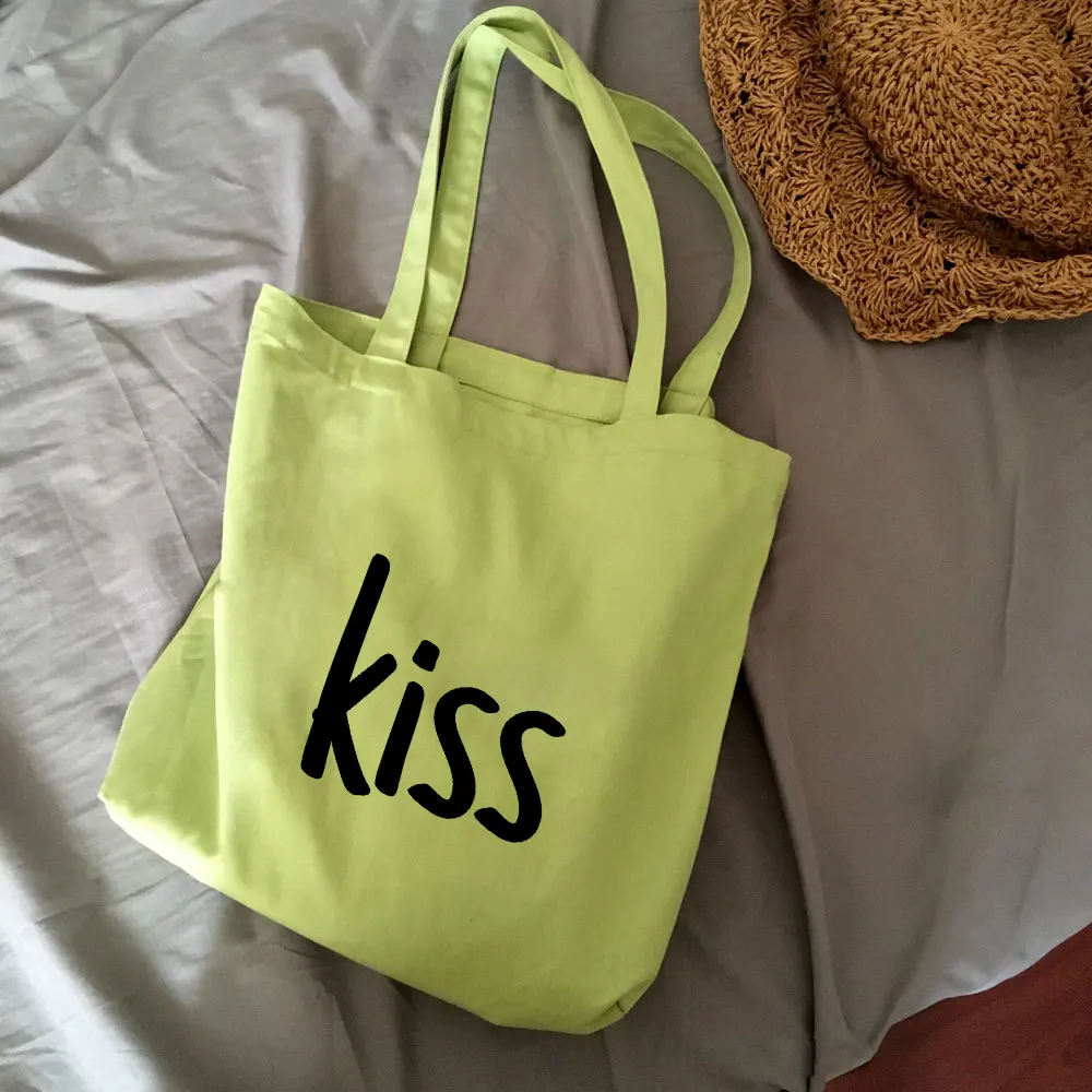 Буквенный логотип реклама на холсте сумка для покупок подарки складной reusablebag