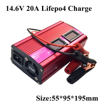 

14.6V Lifepo4 Battery 4s Foot 20A High Current Adjustable Digital Display High Power Charger 12.6V Ternary Lithium Battery 3s