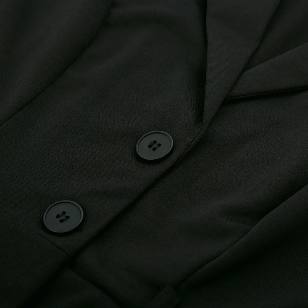 Бизнес женщин пояса для пальто slim fit с длинным рукавом тупым отворотом две кнопки работы элегантные дамы пальто