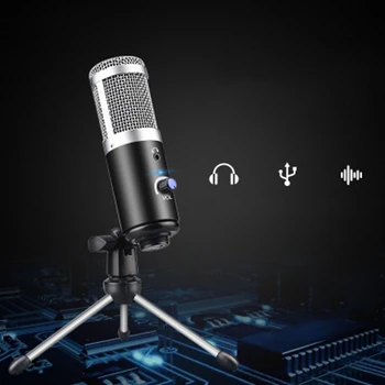 

AK-5 Capacitive Microphone USB Computer Microphone Cardioid Pointing Smart Noise Reduction