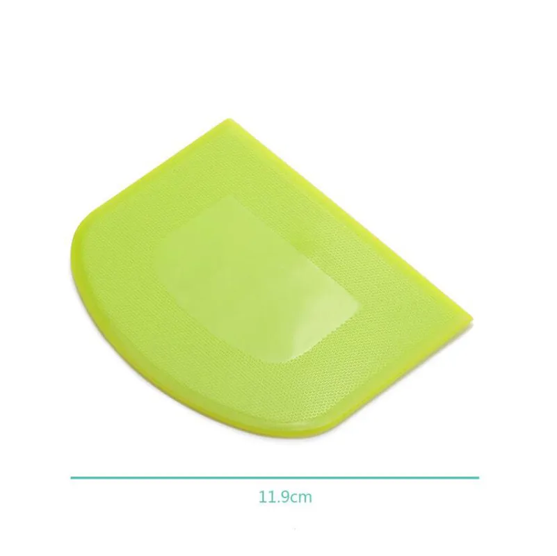 Plastic Pastry Cutter Pizza Dough Scraper Cake Spatulas Tools Fondant Sugarcraft White Trapezoid Bread Baker PP Butter Knife Dough Scraper Baking Tool Dough Cutter Baking Accessories Cake Scraper Baking Spatula