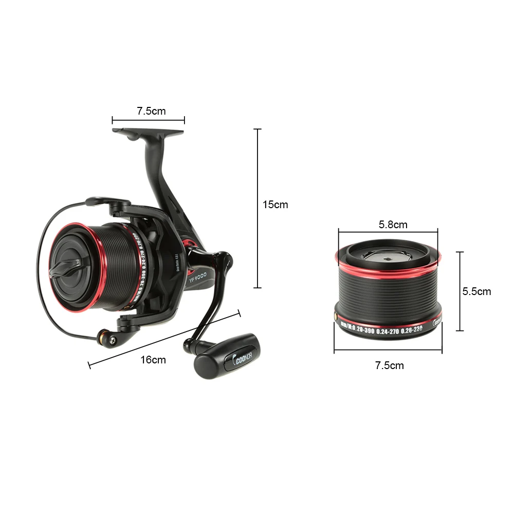 Carp Fishing Reel Spinning Pesca Right/Left Handle Boat 12+1BB Dual Line Casting Wheel 4:6:1 Gear | Спорт и развлечения