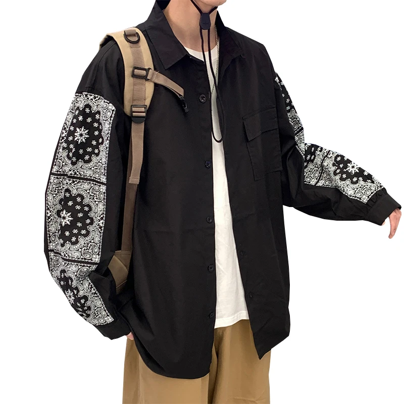Very shirt men's ruffian handsome men's abstinence Department casual wear Korean fashion long sleeve shirt 2021 camisa social