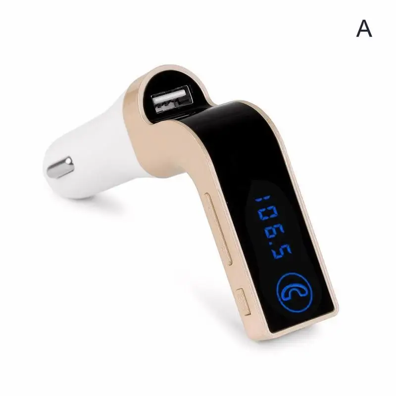 G7 автомобиля памяти Hands-free ЖК-дисплей дисплей 4 в 1 Bluetooth FM передатчик модулятор Автомобильный комплект MP3 плеер 2.1A точечное дымовое отверстие - Название цвета: A