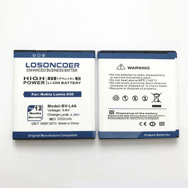 losoncoer 3250 мА/ч, BV-L4A Батарея чехол с подставкой и отделениями для карт для Nokia Lumia 830 RM-984 Lumia830 Lumia 535 BV L4A RM-984/895 RM-1090 RM-1089